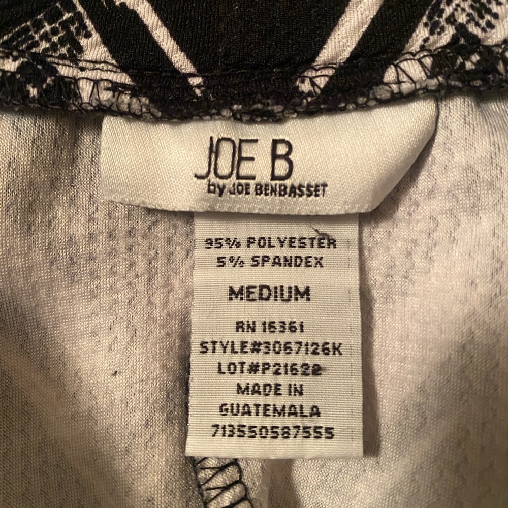 Joe Benbasset Cute Black and White Chevron Skirt, Size Medium - Picture 3 of 7